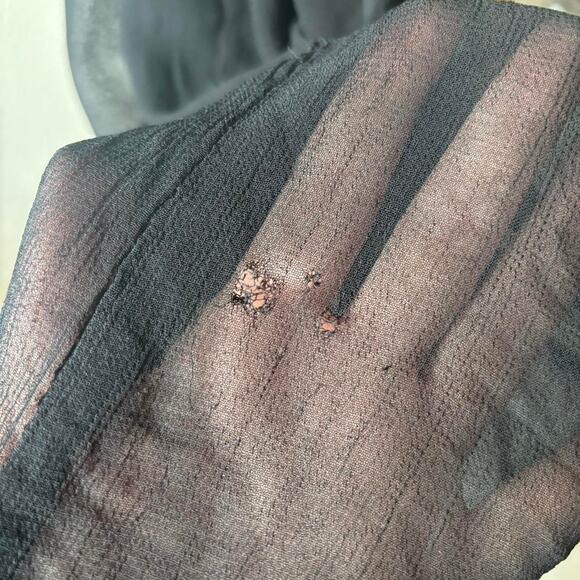 Funhouzz Black Ruched Boho Fairy Pirate Peasant Maxi Skirt Free Size Lace-Lined - Picture 8 of 8